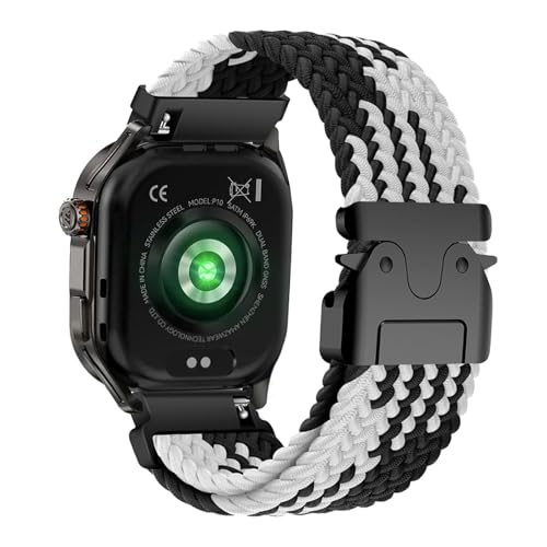 編組ソロループ弾性ストラップ対応 KOSPET MAGIC P10 用交換バンドクイックリース時計ナイロンストラップ替えベルト磁気バックル換えベルトマグネットコンパチブルシャオミ KOSPET MAGIC P10 伸縮性交換レディース メンズ (18)