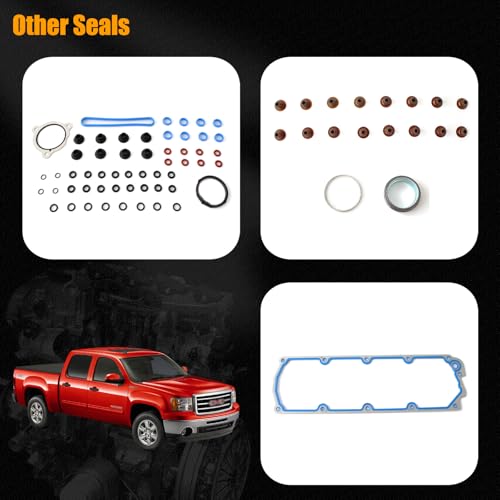 Image of AUCERAMIC HS26192PT-5 Cylinder Head Gasket Set Compatible with 2008-2020 GMC Savana 2500 3500 4500 Chevy Express 2500 3500 4500 Suburban 2500 3500 HD 6.0L 12589227