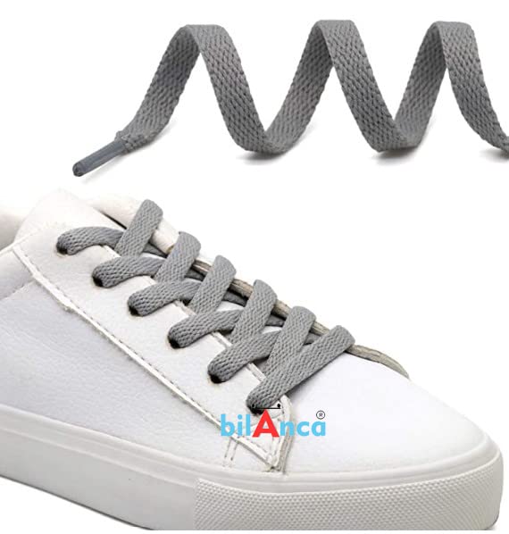 Image of 2 PAIRS Flat Shoe laces 48 Inches Wide Shoelaces for Athletic Running Sneakers Sports Shoes Boot Laces Strings (2 Pairs)