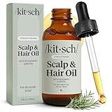 Kitsch Rosemary Oil Pre-Wash Strengthening Hair Oil with Castor, Biotin, Jojoba, Lavender Scent, 60ml