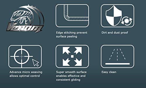 AK-MPD-05BK - Tappetino per mouse veleno con superficie avanzata micro tessuta per PC/laptop - Mousepad - Immagine 2