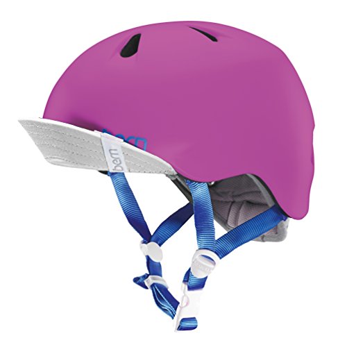 BERN, Kid's Nina Helmet with Flip Visor, Satin Hot Pink, S/M