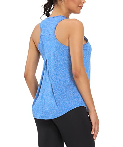 Image of Workout Tank Tops for Women Gym Exercise Athletic Yoga Tops Racerback Sports Shirts