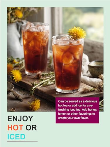 Image of TeeLux Roasted Dandelion Root Tea with Milk Thistle, Caffeine Free, 100 ct | Roasted Dandelion & Milk Thistle Herbal Tea Bags, Smooth & Mellow Taste, Rich Roasted Aroma, Gluten Free, Hot or Iced