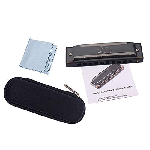 Harmonica 10 trous 20 mélodies orgue à bouche avec étui rigide et chiffon de soin - 6