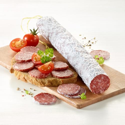Fläminger Entenspezialitäten | Enten Salami | aus 60% feinstem Entenfleisch | herzhaft gewürzt luftgetrocknet und schonend geräuchert | 200g