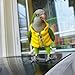 GSHYWFSSJ Pet Bird Winter Vest, Yellow Puffer Jacket with Zipper, Small Parrot Apparel (5XL)