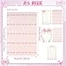 100 Sheets Pink Bow A5 Refills Paper for Planner Inserts Binder, Thick 6 Hole Notebook Refill, 120GSM Filler Insert Loose Leaf Paper for A5 6 Ring Binder Travel Journal Diary Budget, Lined & Blank