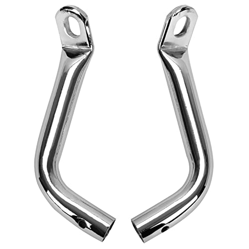Image of ECOTRIC Saddlebag Guard Support Eliminator Bracket Compatible with 1993-2013 Harley Touring Road King FLHR, Electra Glide FLHT /Ultra Classic, Street Glide FLHX, Road Glide FLTR Chrome