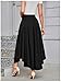 Verdusa Women's High Waisted Fall Skirt Formal Business Casual Flowy Maxi Skirt with Slit Black X-Large