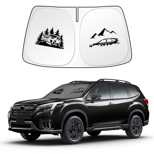 Windshield Sunshade Compatible with Subaru Forester Blocks UV Rays Sun Visor Protector Foldable Front Window Sun Shield (Forester)