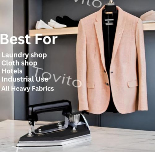 Image of 4.5 kg Heavy Weight Stainless Steel Laundry Electric Dry Iron Press Box 750 Watts for Drycleaners, Laundry, Hotels, Industrial, Tailors Shop and Textile | Black. For industrial Use Only