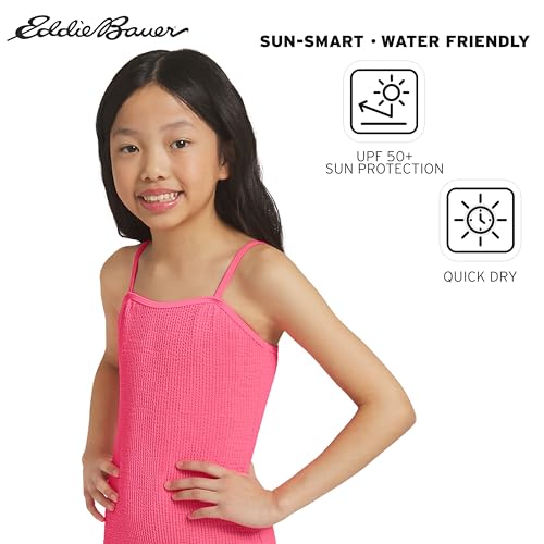 Image of Eddie Bauer Girls' UPF 50+ Scoop-Neck Stretchable One-Piece Swimsuit