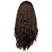 morvally 30 inches Long Kinky Curly Natural Wigs for Girl Women Movie Cosplay Costume Halloween Party Dark Brown