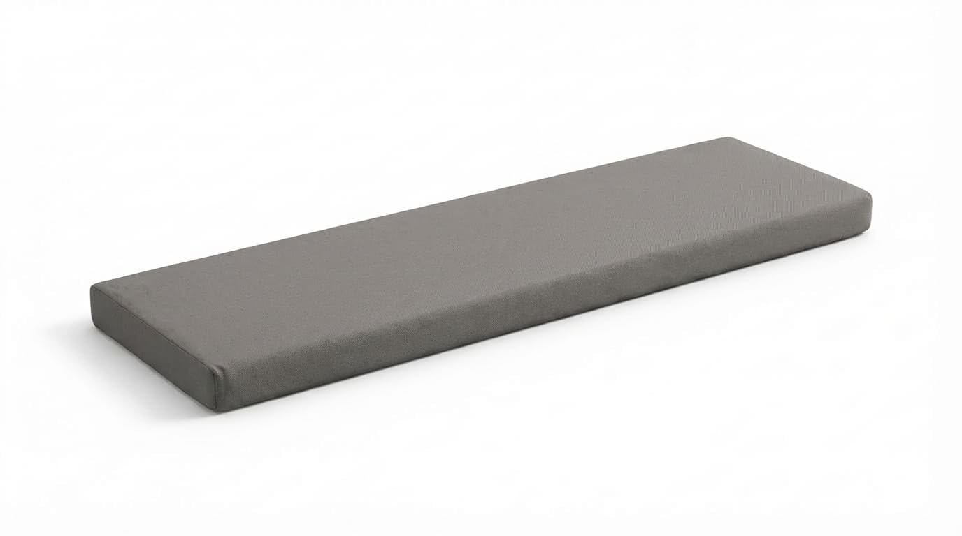 DREAMLAYER Waterproof Bench Cushion Seat Pad for Dining, Window & Garden Benches – Comfortable, Durable Seat Cushion for Indoor & Outdoor Use | UK-Made (Grey, 120 x 60 x 5cm)