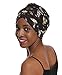 Genovega Women Turban Hat Head Wrap - Multi Colour Black African Jersey Magic Headband Turbans Headwrap Tube Scarf Tie Hijab For Hair Muslim Bohemian Boho Chemo Cap