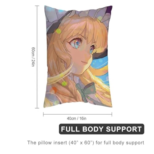 枕カバー 東方シリーズ 霧雨魔理沙 ピローケース 60cm*40cm まくらカバー 寝具カバー ファスナー式 抱き枕 クッション 吸汗速乾 静電気対策強化 ソファクッションカバー 快適 肌に優しい 軽量 柔らかい ホテル品質 四節通用 家庭用 アニメ キャ