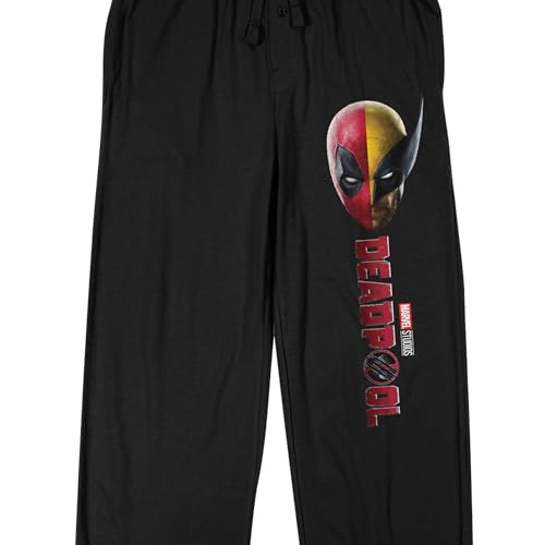 Deadpool 3 Deadpool and Wolverine Men's Black Sleep Pajama Pants2