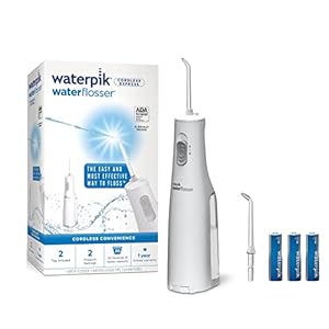 Waterpik Cordless Express Water Flosser, Battery Operated & Portable for Travel & Home, ADA Accepted, Waterproof for Shower Use, White WF-02, Packaging May Vary