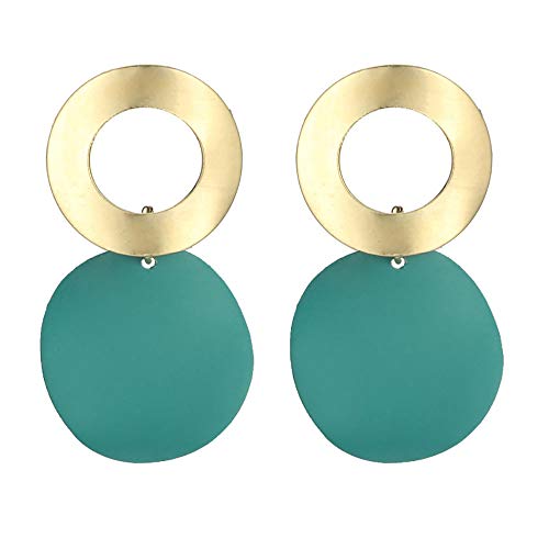 Preisvergleich Produktbild UINGKID Ohrstecker Mode Einfache Stilvolle Attraktive Frauen Retro Kontrast Einfache geometrische Stoß Runde Ohrstecker
