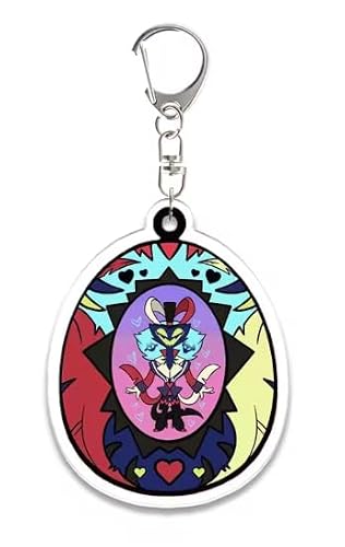 Helluva Boss Acrylic Character Keychain - Beelzebub, Loona, Stolas, Blitzo, Moxxie & More, Oval Charm (Asmodeus)