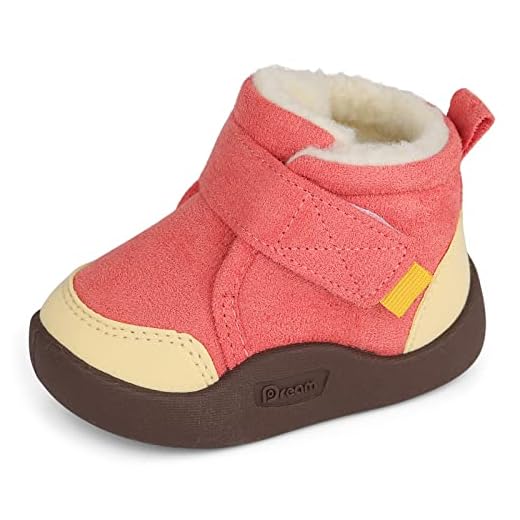 MASOCIO Botas Bebe Niña Invierno Patucos Botines Botitas de Nieve Bebé Zapatillas Casa Zapatos Primeros Pasos Rosa Talla 21 (Taglia Produttore: CN 18)