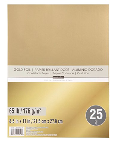 Image of Recollections Gold Foil 65lb Cardstock Paper (Single)