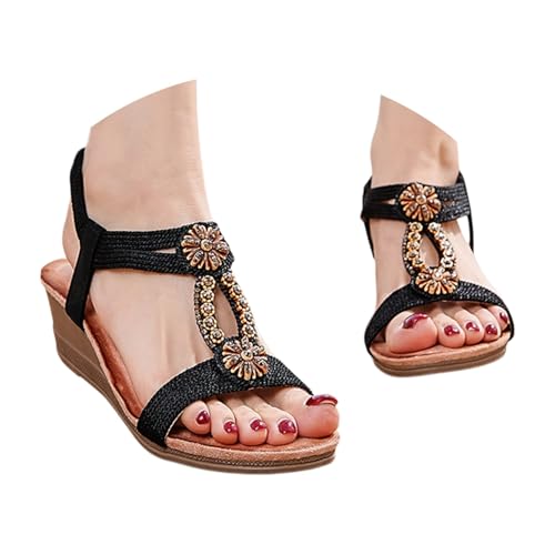 Sandales romaines compensées souples et légères pour un look chic d'été - 4