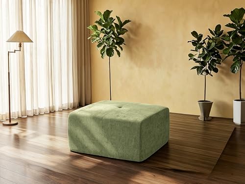 Image of 37 inch Oversized Boneless Couch, Comfort Cloud Sectional Couches for Living Room, Modular Sofa High Back & Extra Deep Seat, No Assembly, Soft Chenille Fabric (Olive Green, 37 inch-Single Ottoman)
