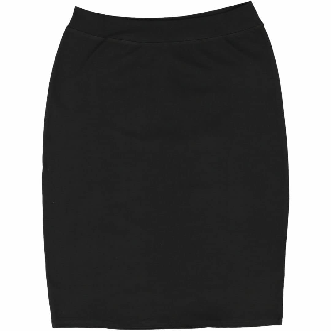 BGDKWomen’s Cotton Stretch Pencil Skirt - Elastic Waist Office Skirt Knee & Below Knee Lengths