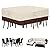 Simpelg Patio Furniture Covers, Outdoor Protect Waterproof Covers General Purpose Outside Table and Chair Cover Heavy Duty Oxford Patio Cover, 96"L x 96"W x 28"H (Beige & Brown)