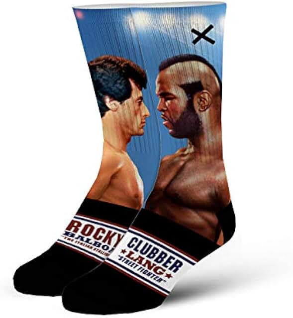 Odd Sox, Movies, Rocky Balboa Clubber Lang, Novelty Crew Socks, Cool