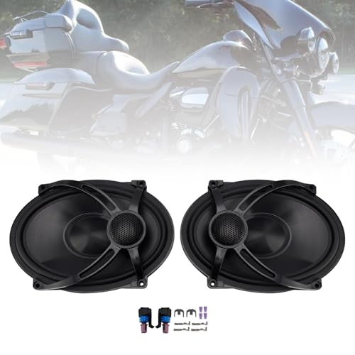 Parlantes 5" x 7" para tapas de bolsa de moto Touring miniatura 3