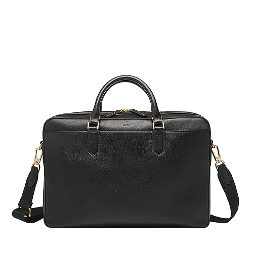 Fossil Men's Haskell or Asher Leather Messenger Briefcase Work Laptop