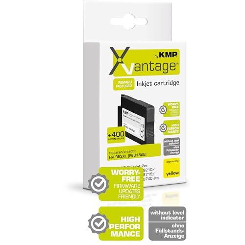 Cartouche HP 953XL jaune KMP Xvantage F6U18AE encre pour imprimante jet encre