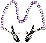DiSiMi Adjustable Metal Nipple Clamps Non-Piercing Adjustable Metal Nipple Clamps On Nipple Rings Decorative Clip for Clothing Accessories On Nipple Rings Decorative a011 (Purple/Ny1)