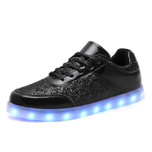Image of SANYES LED Light Up Shoes for Women Men, Low-Top USB Rechargeable Glowing Sneakers, Luminous Dancing Shoes for Party Sports