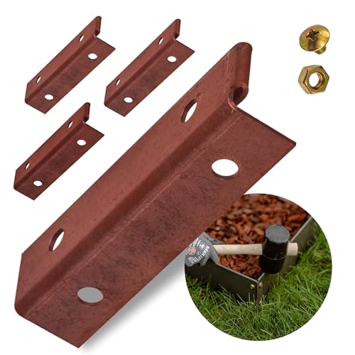 GREEN Spark Cortenstahl Rasenkanten Winkel passend für GREEN Spark Rasenkante Cortenstahl 10 / 15m