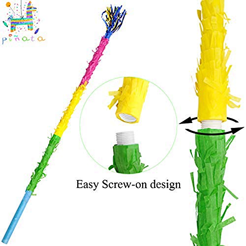Kaimei 30.6" Pinata Stick With Blindfold Confetti Set For Pinata Kids Birthday Anniversary Celebration Decorations Gaming Theme Pet Party Fiesta Supply #TOP4