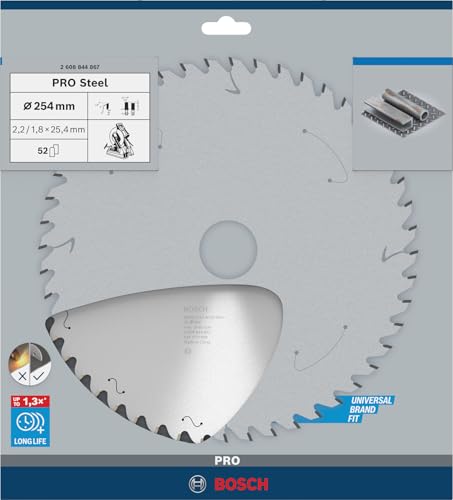 Bosch Professional Zubehör Lame de scie circulaire PRO Steel 254 x 2 2 x 25 4 mm T52 - vue 3