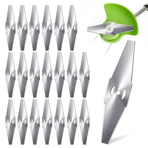 20 Stück Rasentrimmer Messer Freischneider Messer Rasentrimmer Zubehör Ersatzmesser Ersatzklingen Rasenmäher aus Metall Ersatzklinge für Rasentrimmers