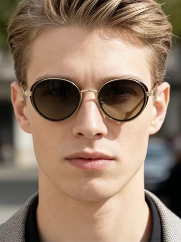 Image of Fashion Sunglasses for Women Metal Frame Round Shades Circular Sunnies(2A409)