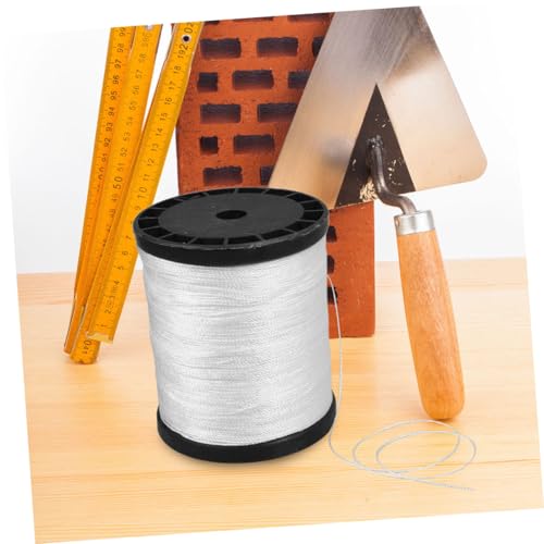 Tofficu 3 rollos de cuerda de nylon para construcción, cuerda retorcida para albañilería, línea blanca resistente para trabajo exterior miniatura 5