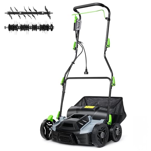 Hetoy High-Torque 15.5 Amp Electric Dethatcher & Scarifier