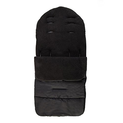 Covermason Chancelière universelle pour poussette, confortable, chaude, couvre-jambe pour lhiver, coupe-vent, sac de couchage, housse de siège en coton pour poussette de bébé (Noir)