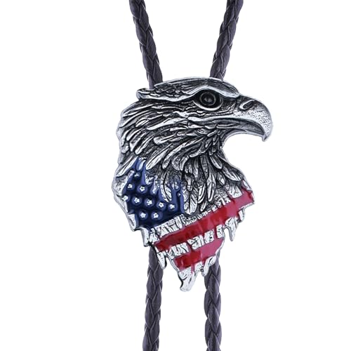Image of Jeilwiy Bolo Tie for Men, Western Bolero Tie Cowboy Ties Native American Cowgirl Bolo Tie Accessories for Men Women