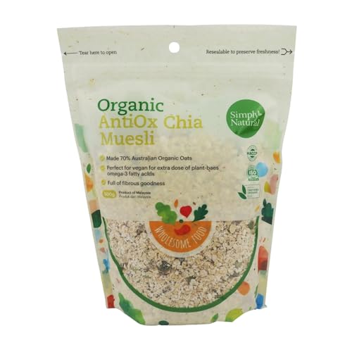 Simply Natural Organic Antiox Chia Muesli (Finland Oat) 500g