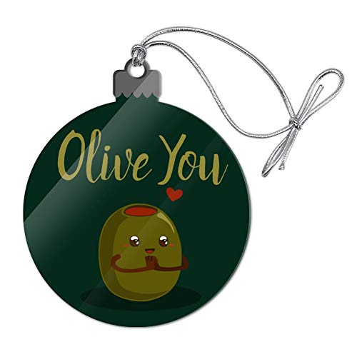 GRAPHICS & MORE Olive You I Love You Funny Acrylic Christmas Tree Holiday Ornament
