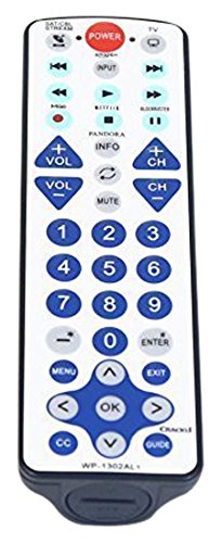 Nettech Universal Waterproof Remote Control 2-Device, Work For Apple Tv, Xbox One, Roku 1 2 3, Media Center, Direct Tv, Dish & Most Tv In Usa #TOP17