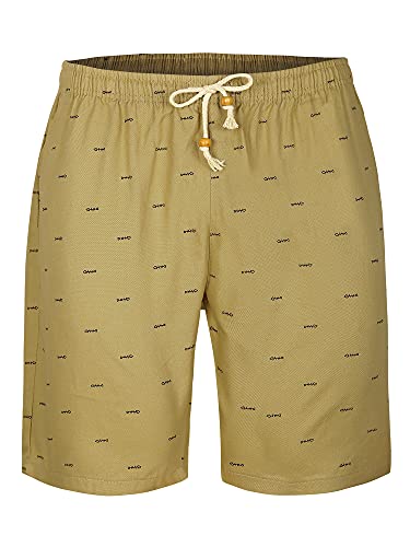Lars Amadeus Men's Summer Swim Elastic Waistband Drawstring Pockets Patterned Beach Board Shorts